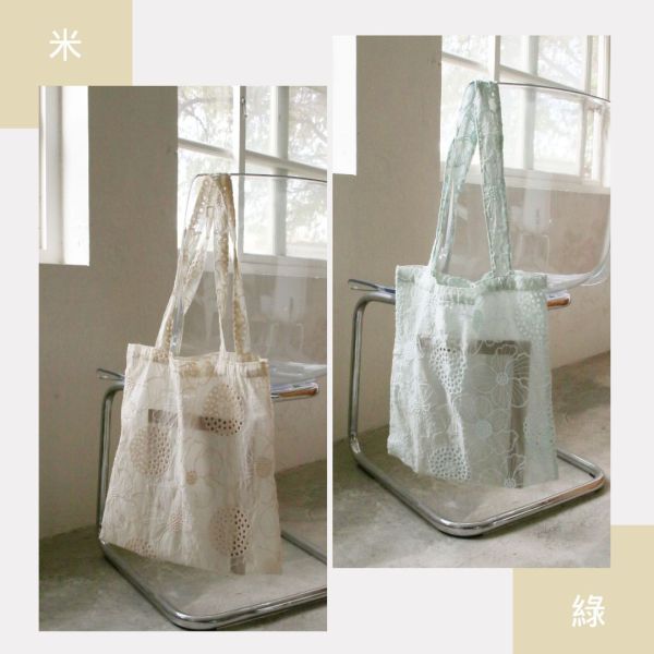 【現貨】蕾絲購物袋 