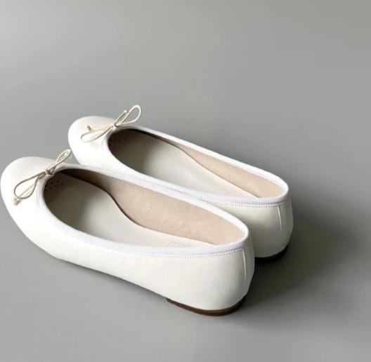 【圓頭芭蕾團購】【白】FIKA_日本製晴雨兩穿圓頭芭蕾舞鞋 