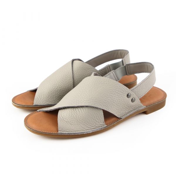 【接單手工製】世界系列_日本製Recipe寬版交叉軟皮涼鞋 