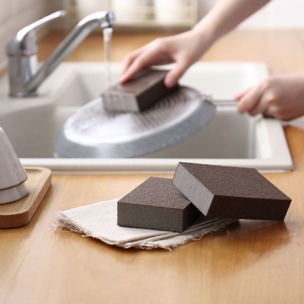 金剛砂海綿擦(6入) 金鋼砂粒,清潔,海綿,去污漬,廚房