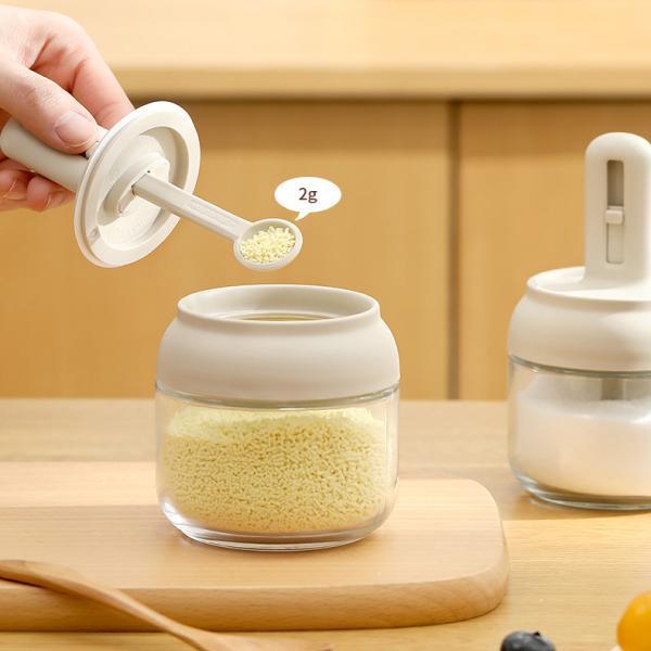可伸縮-免轉蓋調味罐 調味,勺蓋一體,密封,免轉蓋,調味罐,調味料,結塊,設計,鹽巴受潮