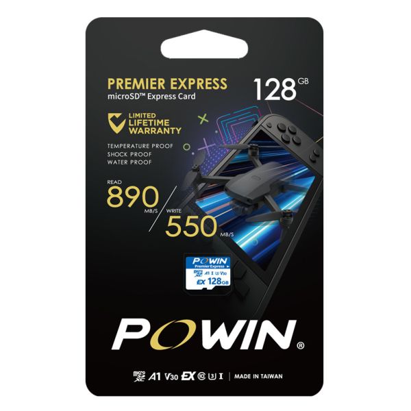 Powin 牌 NS2 主機用 microSD EXPRESS 記憶卡 128GB~1TB(5年保固) 