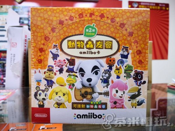 全新任天堂原廠 amiibo 卡片, amiibo 動物之森 第二彈(中文包裝版) ,一盒50包, 不拆賣 