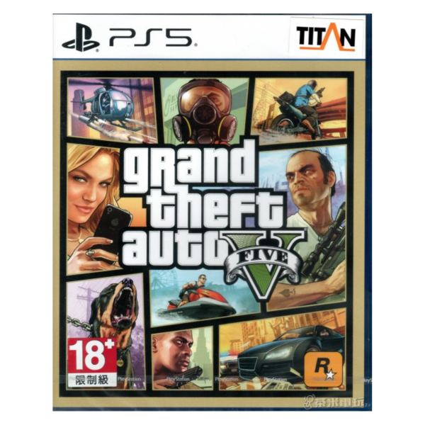 活動價 全新 PS5 原版遊戲片, GTA5 俠盜獵車手 5 中英文合版 
