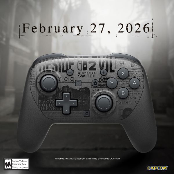 預購 全新台灣公司貨 Switch 2 PRO 控制器(惡靈古堡9 安魂曲款), 憑購買發票原廠保固一年