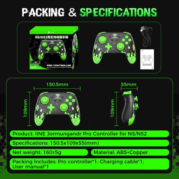 全新 良值 牌 NS/NS2/PC/手機 用無線 PRO NFC 連發手把 L1224, 茶米電玩保修半年 