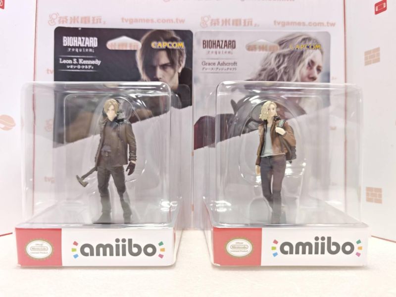 全新 amiibo 里昂+葛蕾斯(惡靈古堡系列) 兩個一組不拆賣 