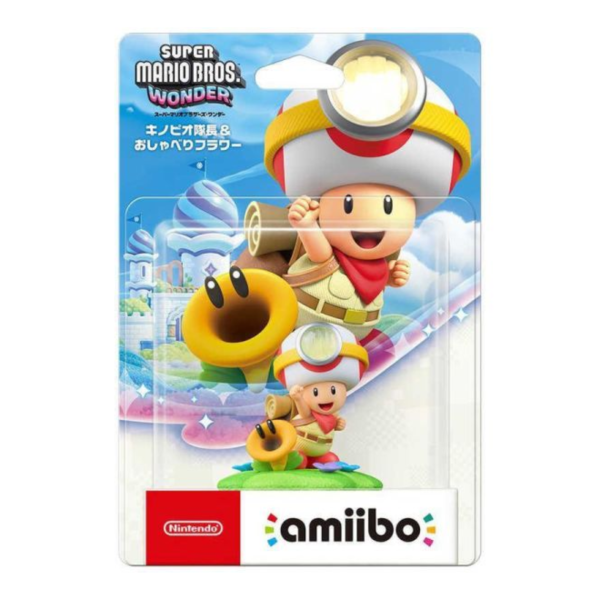 全新 amiibo 奇諾比奧隊長&閒聊花花(超級瑪利歐兄弟 驚奇系列) 