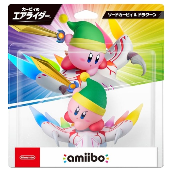 早鳥預購 全新任天堂明星 NFC 連動人偶玩具 amiibo, 劍士卡比＆龍騎兵 卡比的馭天飛行者系列 