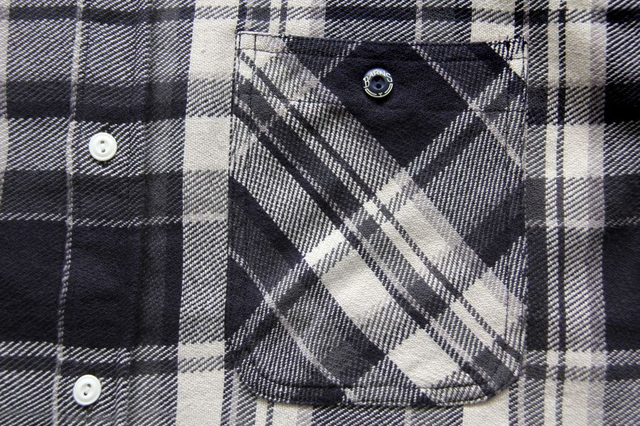Barns Outfitters - BIGMAC Flannel Shirt/Black Barns Outfitters,男生短袖襯衫推薦,男生軍裝搭配,