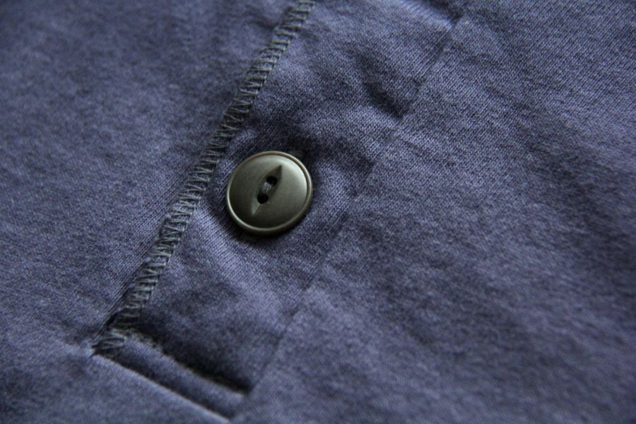 Two Moon - Henley Neck Tee (Navy) Two Moon,亨利領
