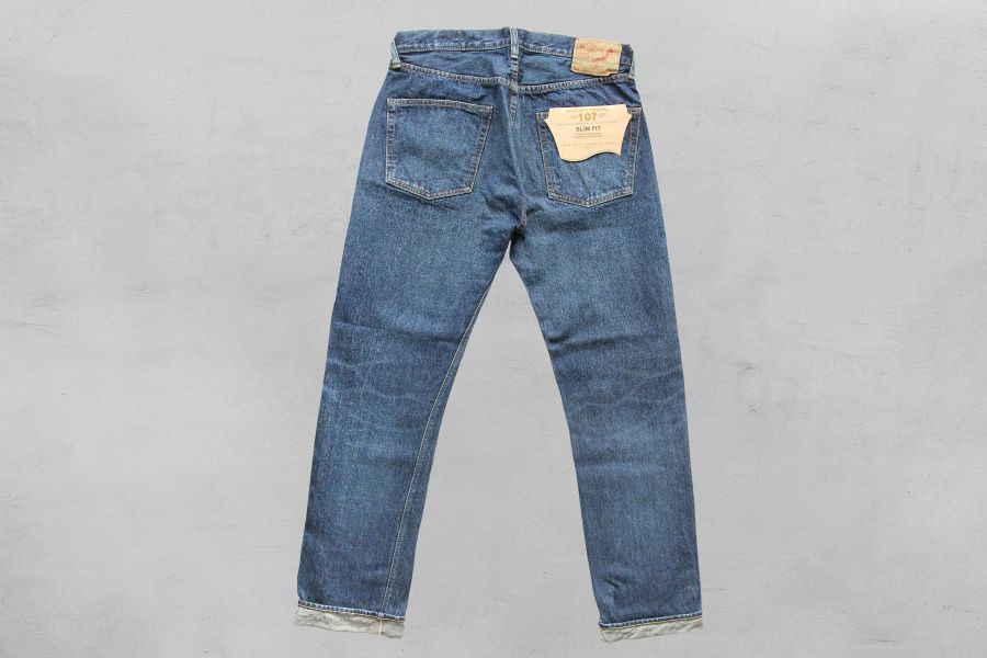 orSlow - IVY FIT JEANS 107/2 YEAR WASH orSlow, orSlow 107,小直筒,鉚釘舊化,水洗,丹寧,隱藏後袋花,牛仔,日本製,台南,選物店,老派