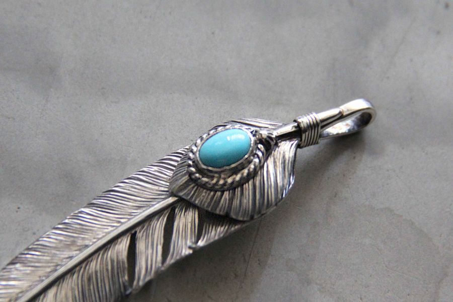 KinG Smith -銀繩TQ 上銀大羽/右向/現貨 King smith,handmade,手作,leather craft,silver,雷鳥,銀羽,風切羽,銀菊,先金,點金,綠松石,風野鷲,鷹爪,訂製,印地安銀飾,藥輪,台南,老派,mr old