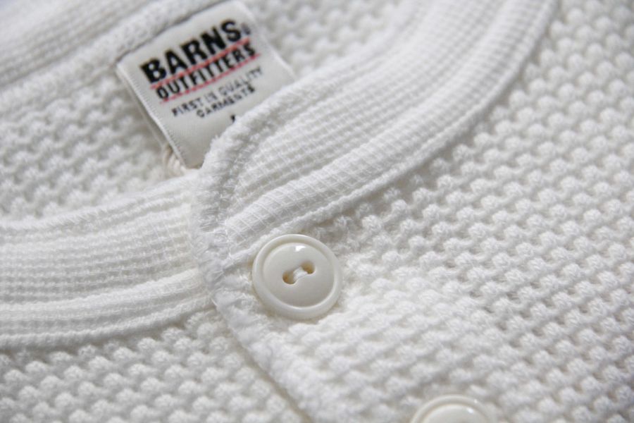 Barns Outfitters-Waffle Henley/White Barns Outfitters,亨利領,アメカジ,阿美咖機,Waffle 華夫格,