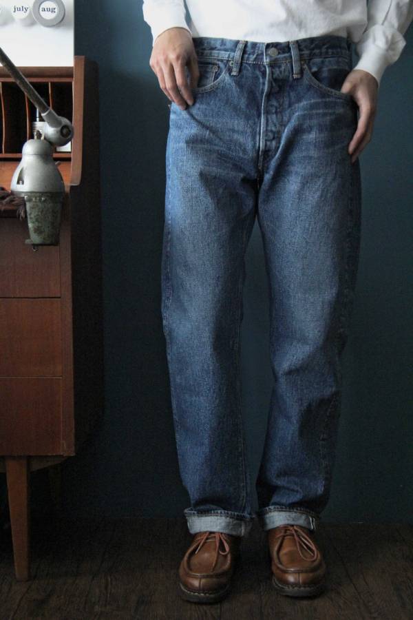 orSlow - STANDARD SELVEDGE DENIM 105/2 YEAR WASH 養褲 原色褲,刷色 牛仔褲 推薦,牛仔褲 男 穿搭,中直筒 牛仔褲,赤耳 丹寧褲,Jeans,denim,orslow jp,台南 逛街 牛仔褲,orslow 105 107,牛仔褲 色落,牛仔褲 養褲,one wash,排扣,