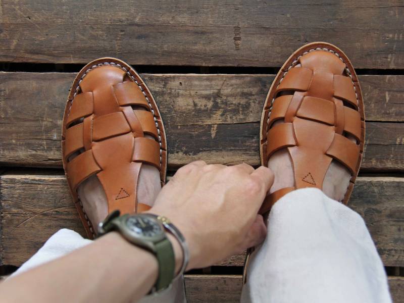 Steve Mono - Artisanal Sandals/Tobacco Steve Mono,西班牙手工皮革涼鞋,handmade