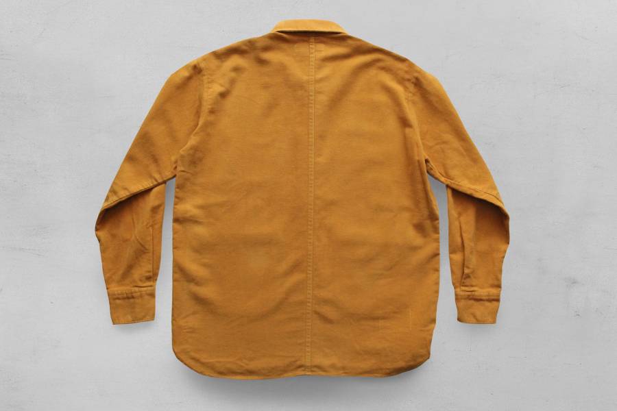 Universal Works -Travail Shirt/Moleskin Orange 復古,英國品牌,英格蘭,Moleskin,Denim,薄長袖,Universal Works,秋冬穿搭,工作外套