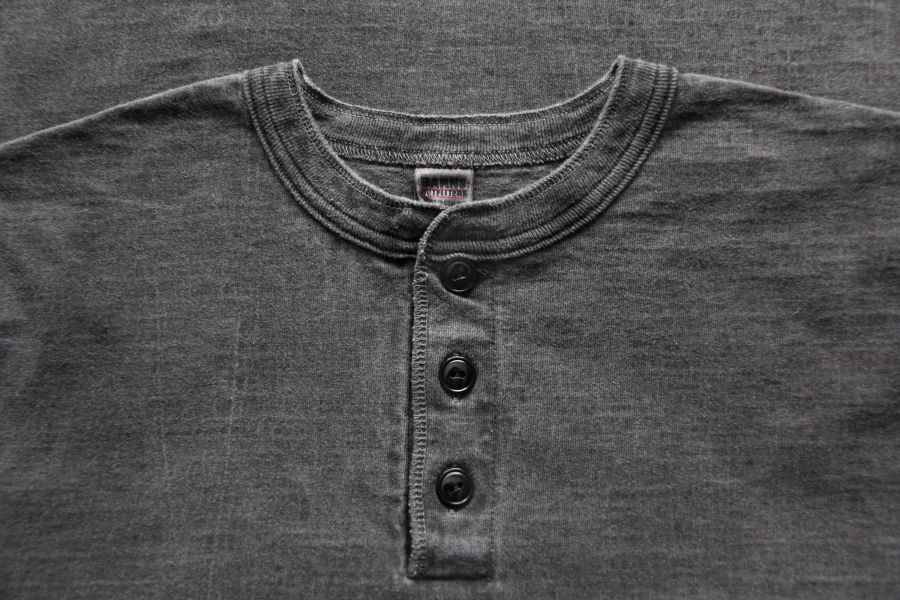 Barns Outfitters - Cozun LS Henley-T Pigment Dye (Black) 