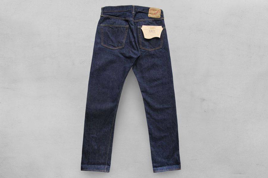 orSlow - IVY FIT JEANS 107 orSlow, orSlow 107,小直筒,鉚釘舊化,one wash,丹寧,隱藏後袋花,牛仔,日本製,台南,選物店,老派