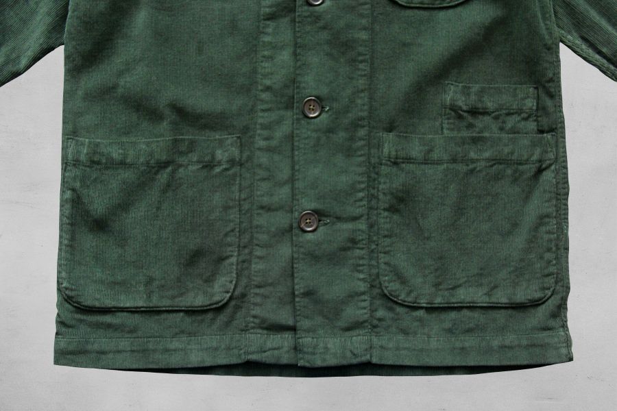 Universal Works - Bakers Overshirt (Green) 復古,英國品牌,英格蘭,燈芯絨,Universal Works,秋冬穿搭,工作襯衫