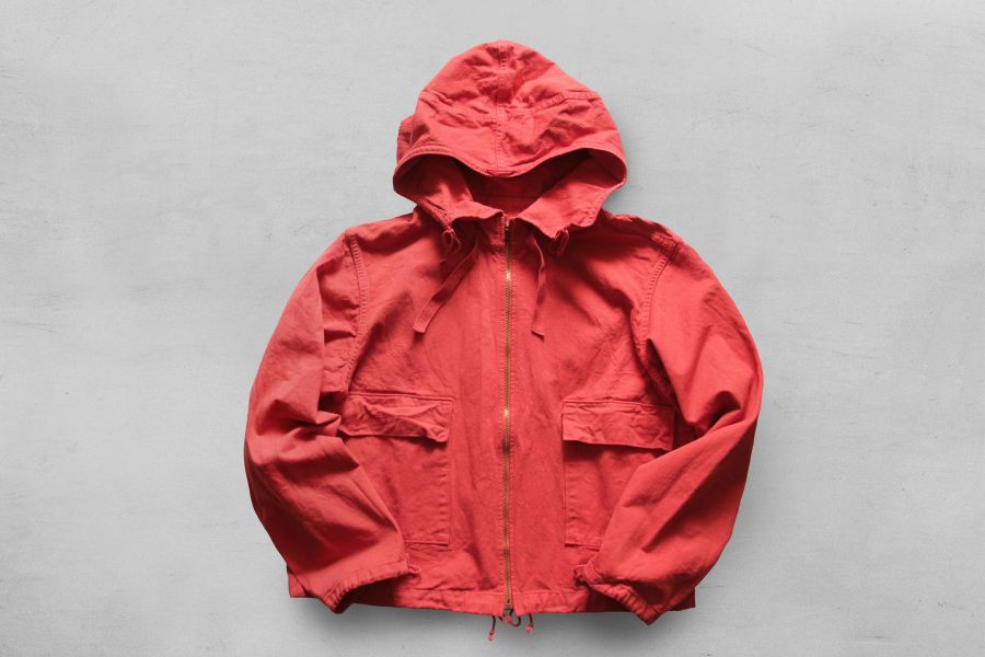 SURE'S SALVAGE PARKA ZIP CUSTOM (RED) 日本 XX DEVELOPMENT,SURE MEG, 古著 軍 外套,Anoraks,Salvage Parka,