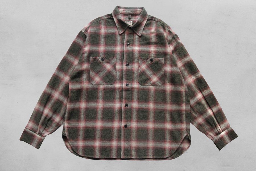 Barns Outfitters-Light Nel Check Shirt(Red) Barns Outfitters,法蘭絨 襯衫,格紋 襯衫,Shuttle Notes,美式 工作 襯衫,男 秋冬 襯衫 推薦,男 格紋,