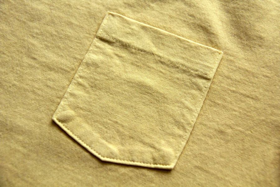 SURE'S POCKET TEE (Mello Yello) 男生夏天短t,日本製吸汗耐穿短t,名古屋,白t,圓筒衣身,不易變形短t,丹寧,Pigment Dye染,
