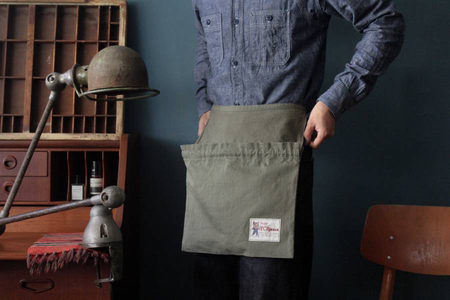 TCB-40’s RED CROSS APRON BAG 紅十字會,TCB,Jeans,日本製,APRON,BAG,圍裙,USMC,人字紋面料,小背包,側背包