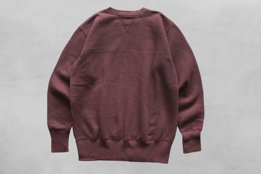 Two Moon - No.92022 Sweatshirt/Maroon Two Moon 日牌,男 衛衣,日本製,植絨,Loop Wheel,圓筒衣身,