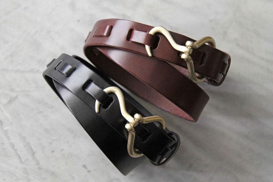 Barns Outfitters-Leather Hook Belt 栃木皮革,栃木革