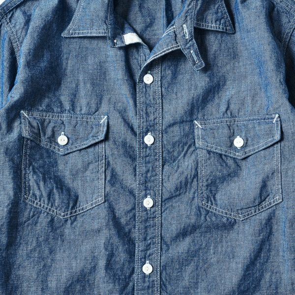 Post O`Alls -NAVY CUT 2 Post O`Alls,Chambray, 工作襯衫,日本製,工裝,