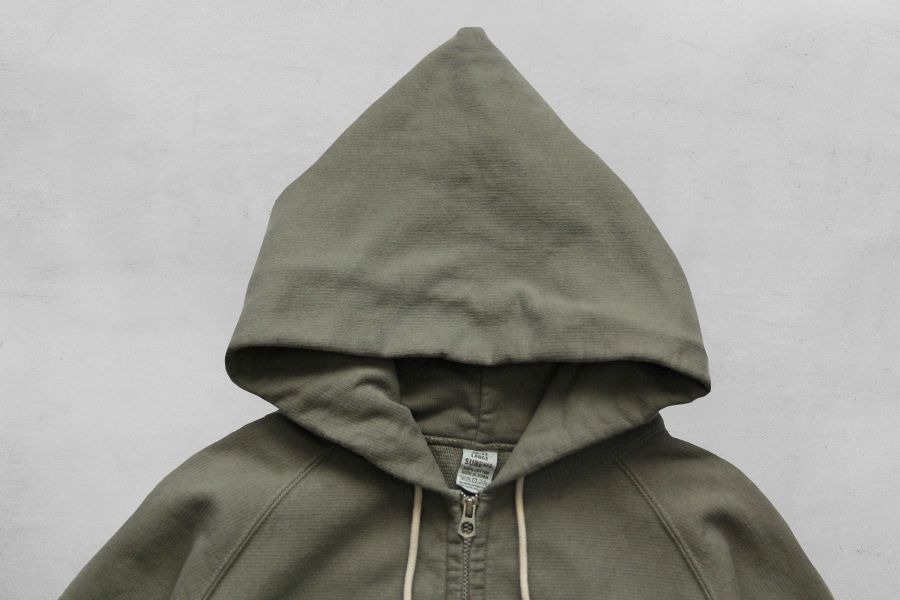 SURE'S "SPRING TERRY" ZIP CORN HEAD HOODIE/OLIVE XX DEVELOPMENT,連帽外套 推薦,連帽t,春夏 男 外套,日本 小眾 品牌,