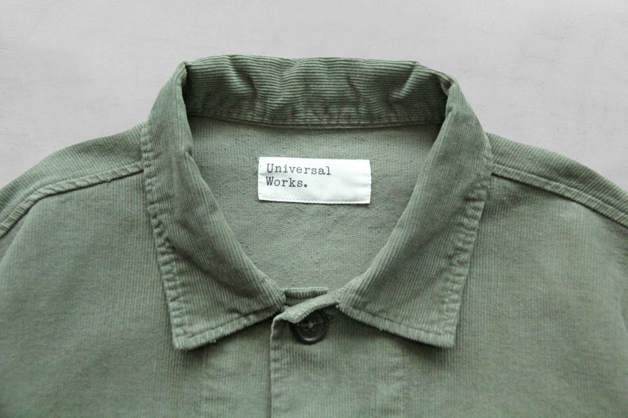 Universal Works - Bakers Overshirt (鼠尾草綠) 復古,英國品牌,英格蘭,燈芯絨,Universal Works,秋冬穿搭,工作襯衫