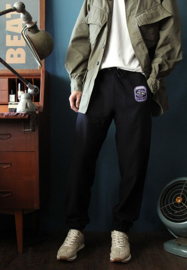 SURE'S "SPRING TERRY" 復古運動褲/黑色 XX DEVELOPMENT,棉褲 推薦,sweat pants,MFG,Champion,運動 褲,