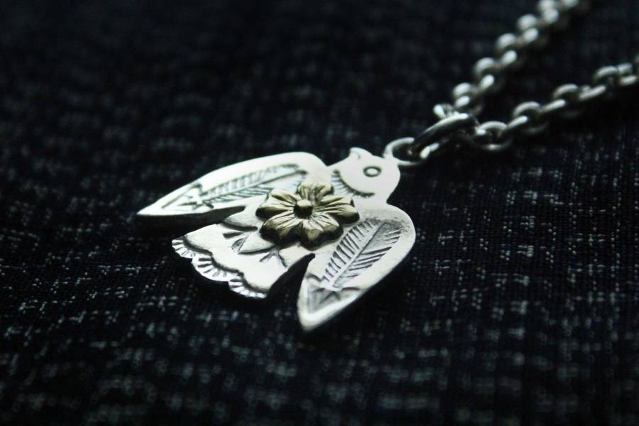 KinG Smith - 納瓦荷雷鳥18K金薔薇/訂製 KinG Smith,handmade,silver,雷鳥,老派,mr old,銀器,navajo