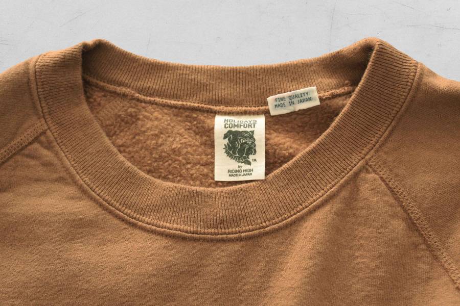 Riding High- USA Fleece Raglan Sweat / brown(內裡刷毛) Riding High,日本製,Fleece ,保暖植絨,長袖衛衣,sale折扣,保暖