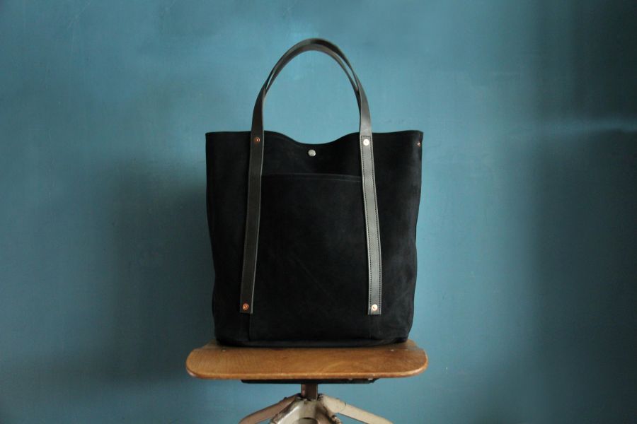 S.F.K. Type R Tote Bag in Suede Leather 