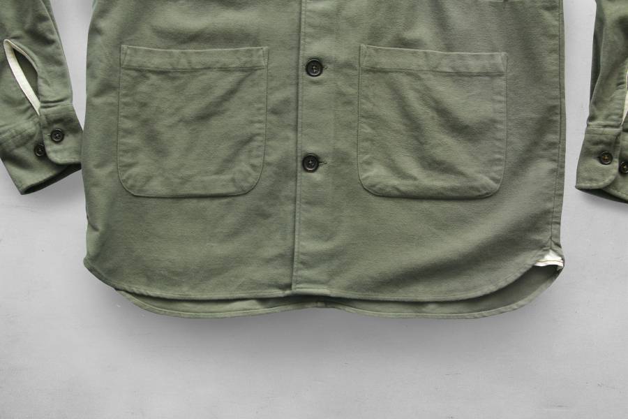 Universal Works Travail Shirt/Moleskin Olive 復古,英國品牌,Moleskin,Denim,薄長袖,Universal Works,秋冬穿搭,工作外套,oversize