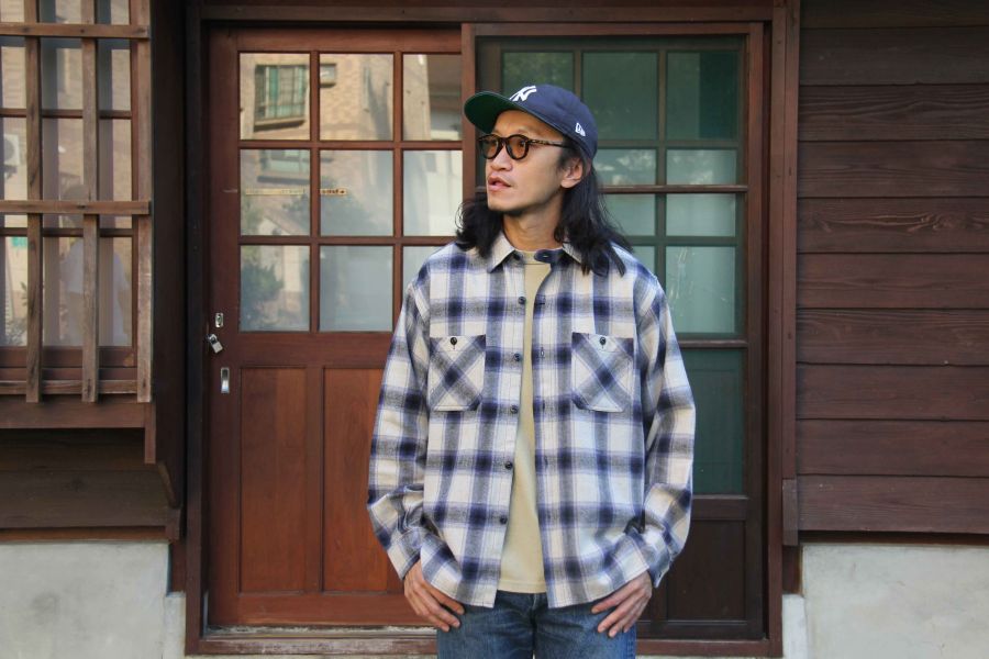 Barns Outfitters-Light Nel Check Shirt(Navy) Barns Outfitters,法蘭絨 襯衫,格紋 襯衫,Shuttle Notes,美式 工作 襯衫,男 秋冬 襯衫 推薦,男 格紋,