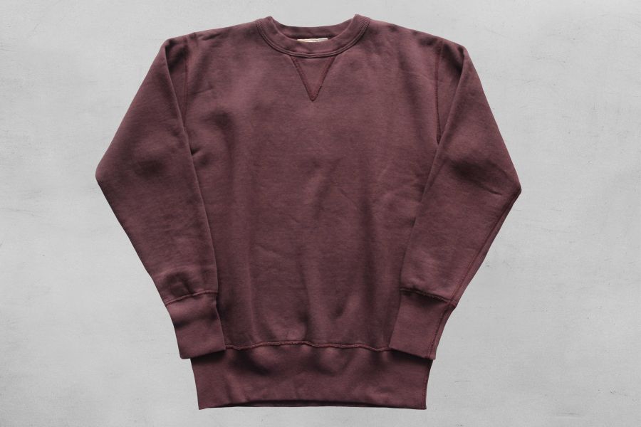 Two Moon - No.92022 Sweatshirt/Maroon Two Moon 日牌,男 衛衣,日本製,植絨,Loop Wheel,圓筒衣身,