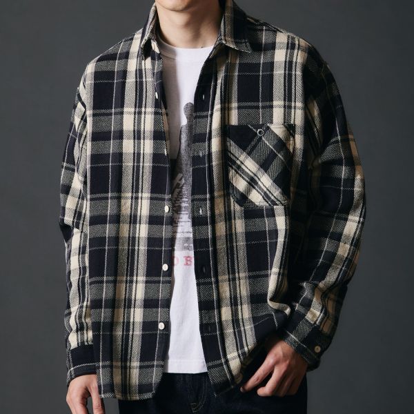 Barns Outfitters - BIGMAC Flannel Shirt/Red Barns Outfitters,男生短袖襯衫推薦,男生軍裝搭配,