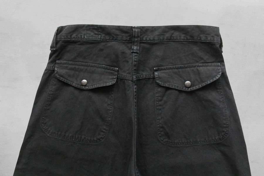 orSlow - Double Knee Canvas Work Trousers orSlow,Double Knee,男 黑色 帆布工作褲 搭配,復古vintage風格,