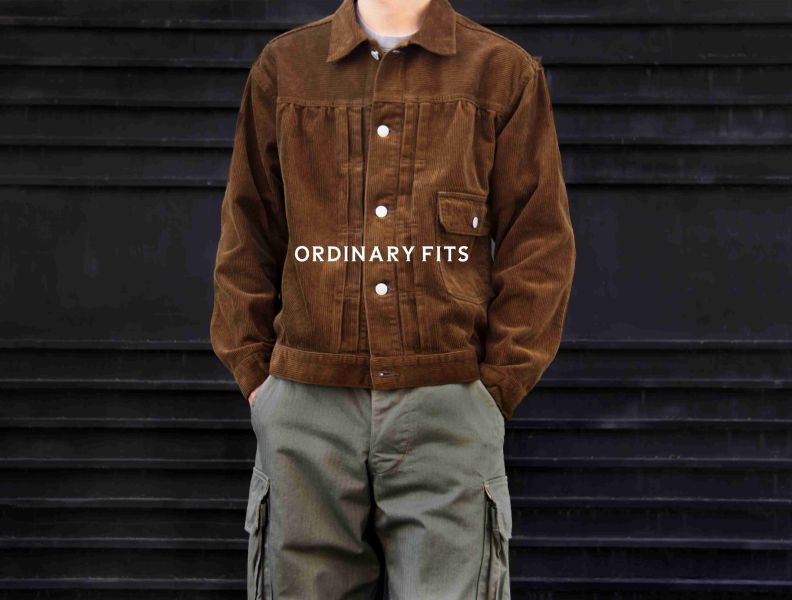 Ordinary Fits - CORDUROY JACKET TYPE 1ST Ordinary Fits,男 燈芯絨外套,一代外套,TYPE1,男秋冬外套,LEVI’S 1st Type 夾克,日系外套 秋冬,工裝外套 男,