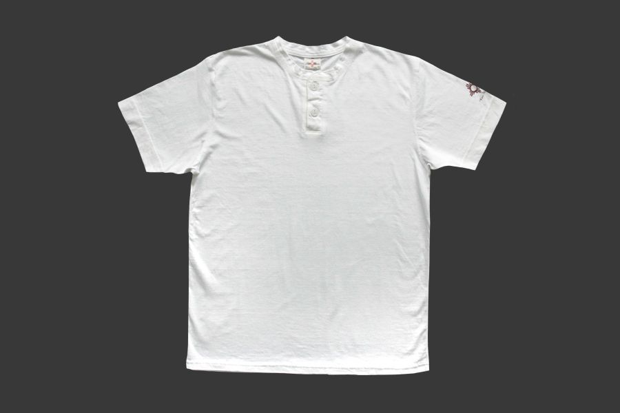Two Moon - Henley Neck Tee (White) Two Moon,基本款亨利領,