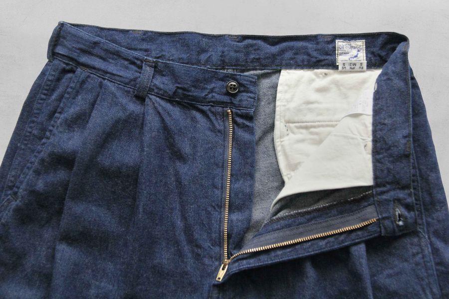 orSlow/Two Tuck Denim Wide Trouser orslow