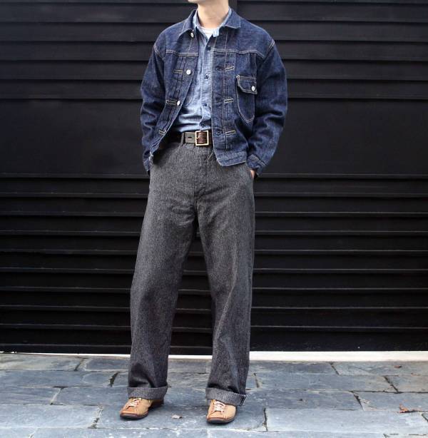 The Rite Stuff-Daybreak Salt & Pepper Work Pants/Charcoal The Rite Stuff,胡椒鹽布,John Lofgren,日製,工作褲款,10 oz,1930年代風格,Heddels,專欄編輯