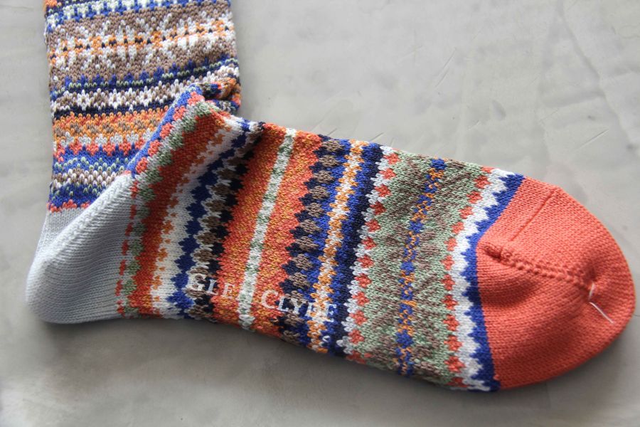 CHUP SOCKS - 長襪 CANDLE NIGHT 日本製,職人,手工,民族風,印第安圖騰,登山,outdoor,HYGGE