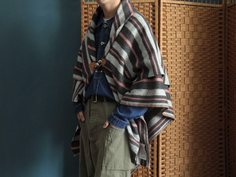 ANGIE&KENT WOOL BLANKET V.5 羊毛毯,毛毯,披肩,可扣式披肩,印地安 地毯,丹寧夾克羊毛毯,