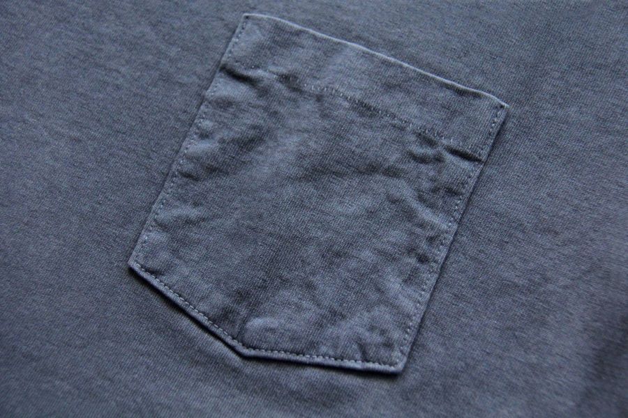 SURE'S POCKET TEE (Nasvy Magic) 男生夏天短t,日本製吸汗耐穿短t,名古屋,獨立服裝廠,白t,圓筒衣身,不易變形短t,丹寧,Pigment Dye染,