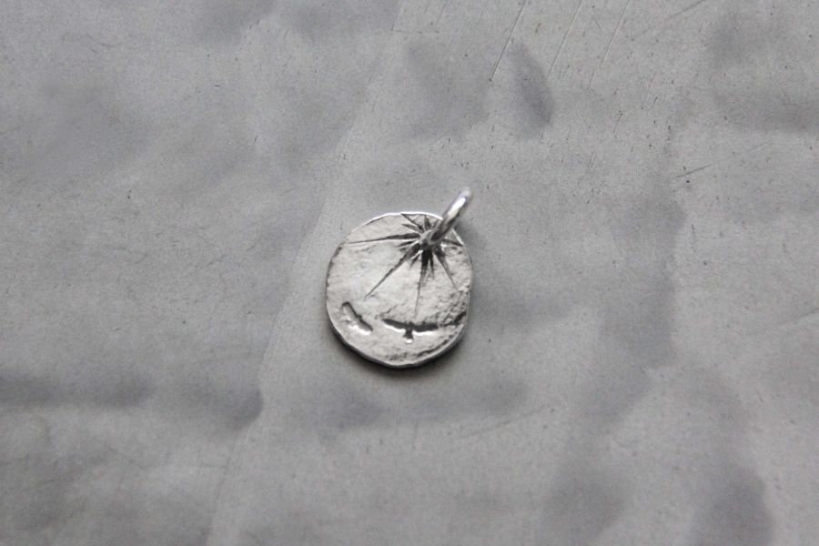 KinG Smith - M號小銀牌/現貨 King smith,小銀牌,銀器,墬飾,handmade,手作,銀菊,印地安銀飾,台南逛街